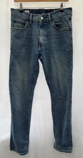 M&S Jeans Size W32” L31” Blue Denim Slim Leg Cotton Blend Men’s
