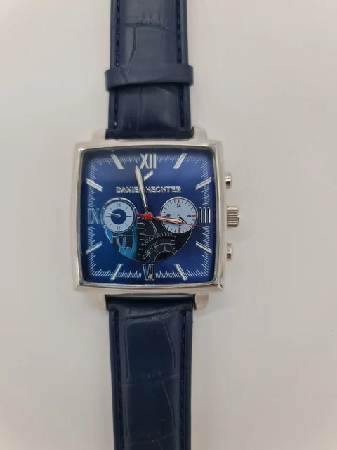 Montre Homme Daniel Hechter Chrono - Bracelet Toile Bleu - Neuf Sans Étiquette - Réf. 0252181