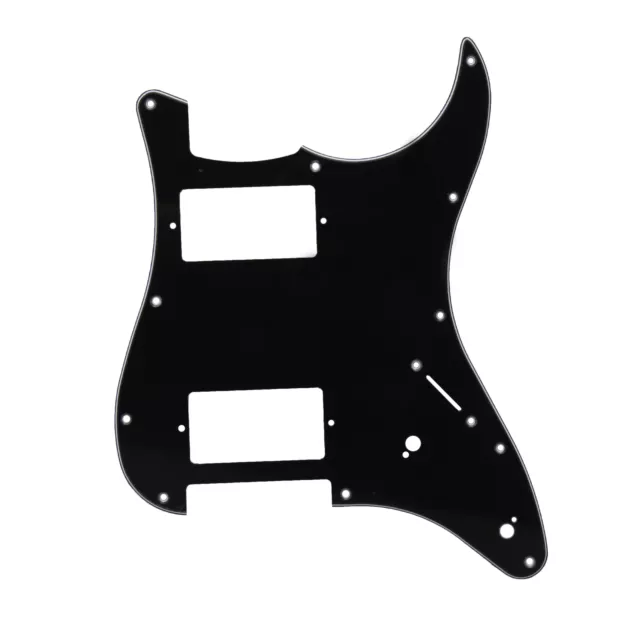 Placa de arañazos para golpeador de guitarra de 3 capas para pastilla Humbucker doble de 11 orificios negra