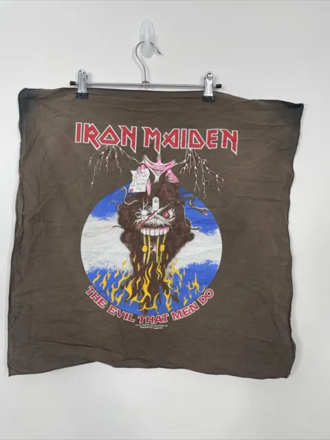 Vintage iron maiden bandanna 1988 the evil that men do