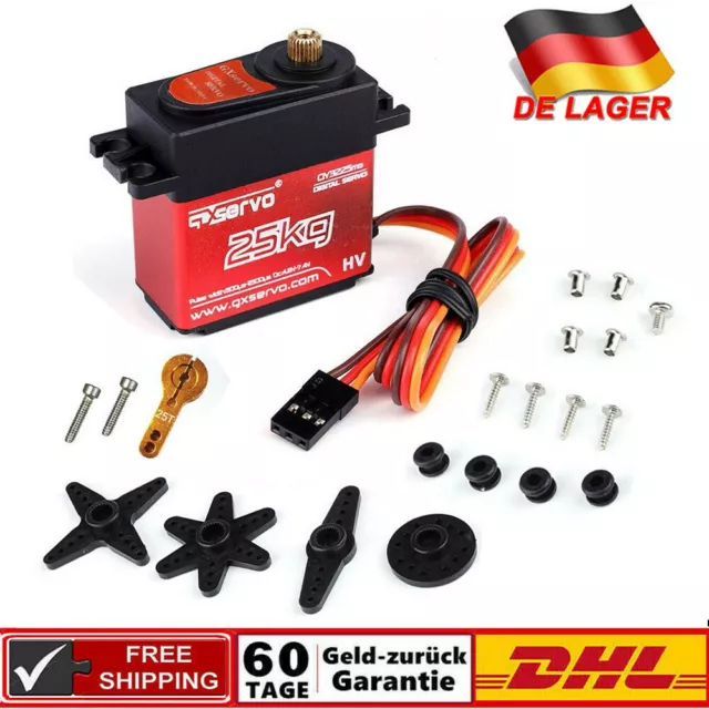 GX3225MG 25KG Digital Servo Lenkgetriebe für 1:8/1:10 RC Car Boat Robot Drone DE