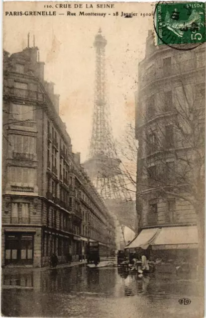 CPA PARIS Rue Monttessuy INONDATIONS 1910 (605217)