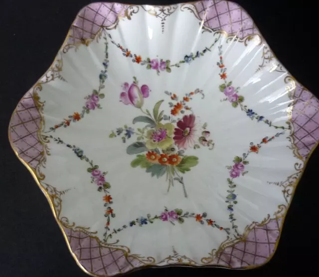 Dresden Hand Painted Karl Richard Klemm Victoria Bowl C1890