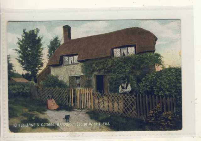 E.480 ISLE OF WIGHT -  POSTCARD OF LITTLE JANES COTTAGE, BRADING - Ideal