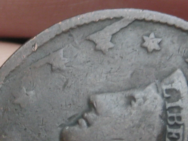 1837 Matron Head Modified Large Cent Penny- Newcomb 2, N-2, Rare Die Cud
