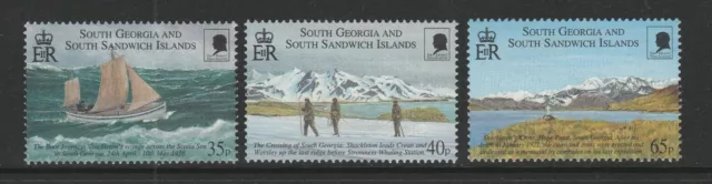 South Georgia 2000 Shackleton's Expedition set SG 312-314 Mnh.