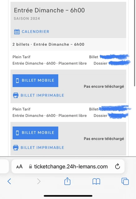 2 Billets Pour Les 24 Heures Du Mans 2024 – Accès Dimanche (entrée Journée)