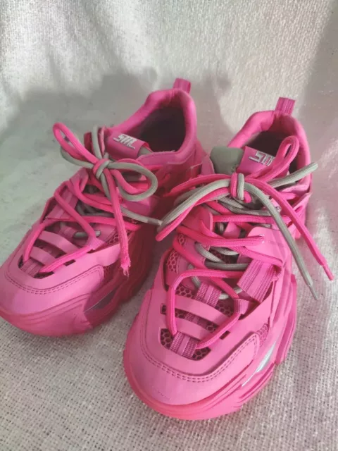 Steve Madden Womens Power Pink Casual and Fashion Sneakers Size 8 3