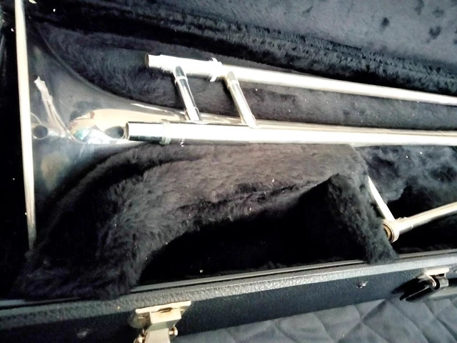 Bach Silver Trombone With Selmer Case And Mouthpiece