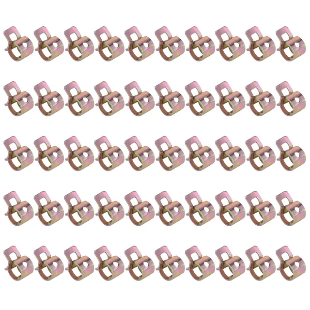 50pcs 6mm Spring Clip Kraftstoff Ölleitung Silikon Vakuum Schlauch Klemmen
