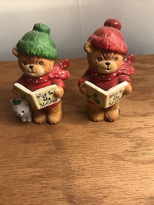 Lucy and Me Bear  Enesco Rigg 1979 Joy To The World Carole Cat Kitten Lot Of 2
