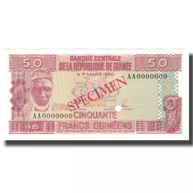 [#804452] Billet, Guinea, 50 Francs, 1960, 1960-03-01, Specimen, KM:12s, NEUF
