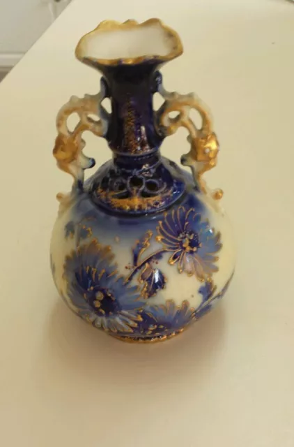 Rare Antique Vienna Amphora Porcelain Vase Ernst L. Wahliss c1890