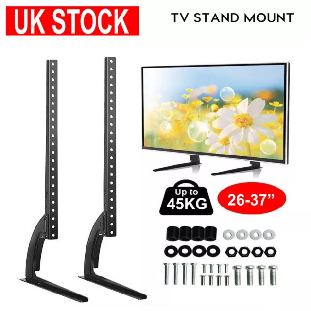 Universal Top TV Table Stand Leg Mount LED LCD Flat Screen 26-75 inch TV Bracket