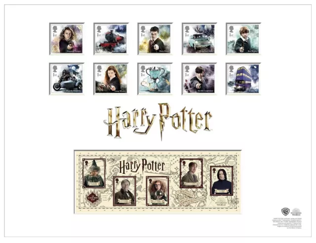 Royal Mail Harry Potter Stamps Mounted, 380mm x 340mm Limited Edition 580/1500