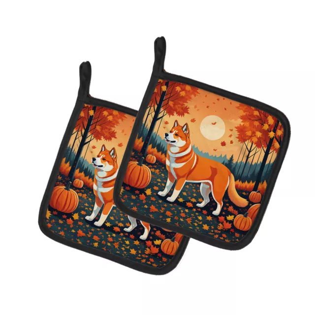 Akita Fall Pair of Pot Holders DAC1004PTHD