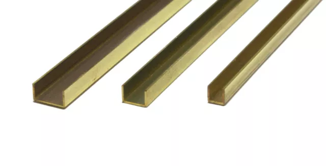 K&S Brass C Channels 300mm Long 1/8 #9885, 3/16 #9886 1/4 #9887 Precision Metals