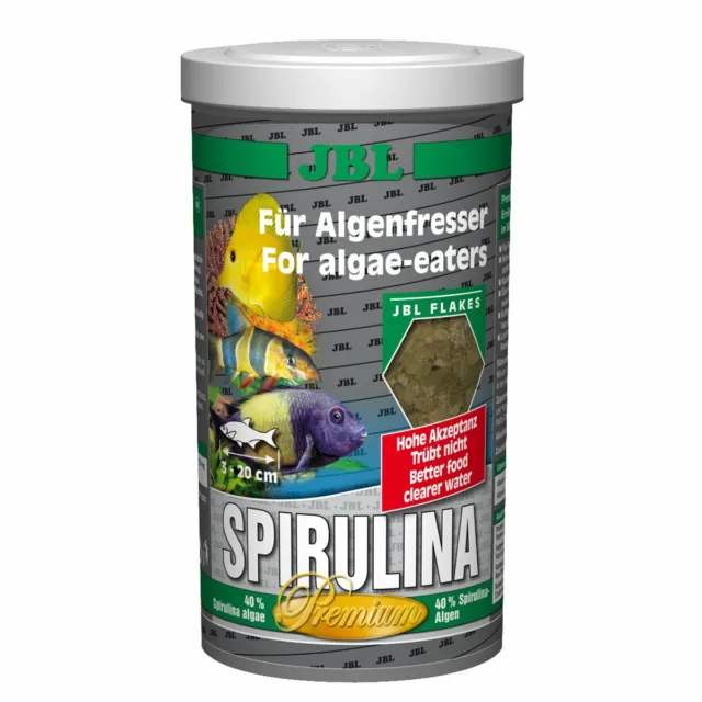 JBL Spiruline 1000ml Mangeurs D'Algues Algue Nourriture 1l pour Poisson Aquarium