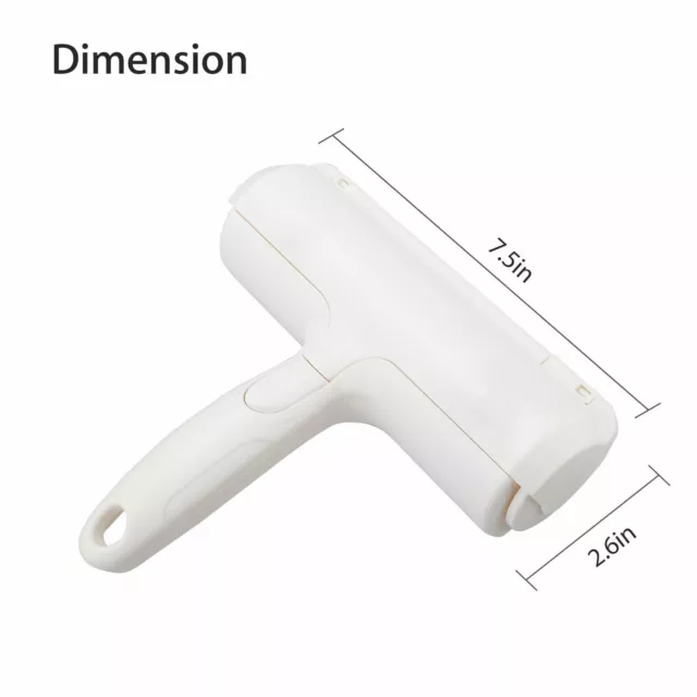 Pet Dog Cat Hair Lint Remover Reusable Roller Bed Sofa Clothes Cleaning Brush 12