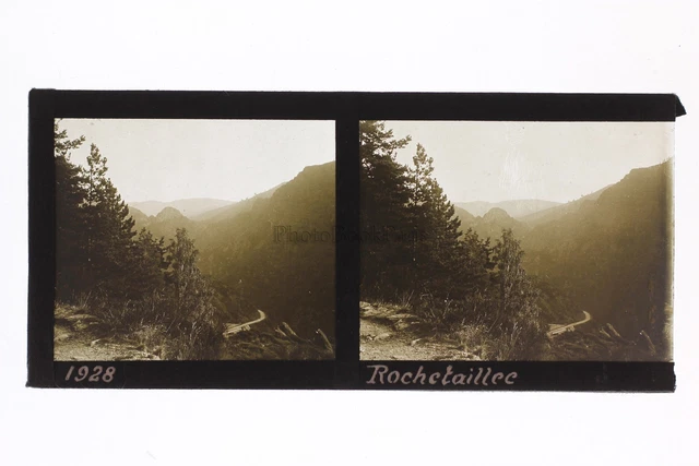 Rochetaillée Loire Auvergne France Photo n6 Stereo Plaque de verre Vintage 1928
