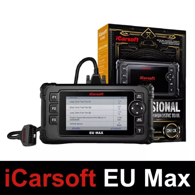 iCarsoft EU MAX | Herramienta de Diagnóstico de Automóviles Multimarca OBD2 2023