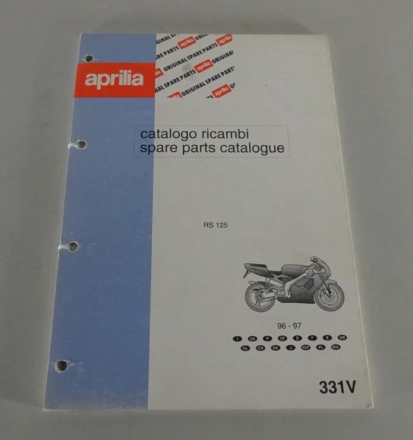 SPARE PARTS CATALOG / Catalogo ricambi Aprilia RS 125 from 1996/97 EUR