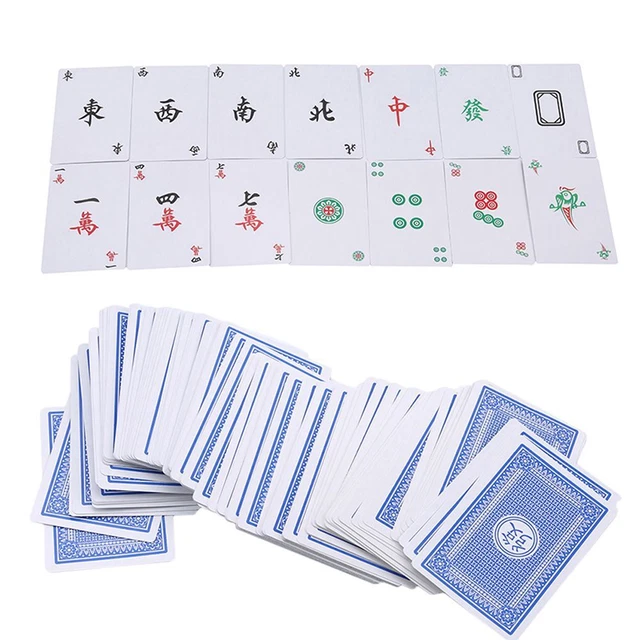 CARDS PLAYING CARDS Set Paper MahJong Mahjong Game Set Card Games Board ...