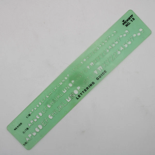 PICKETT NO13 ALPHABET Lettering Numbers Template Guide Stencil Drafting