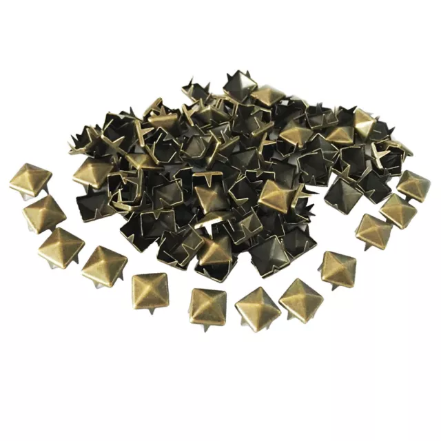 100x Metall DIY Pyramiden Nieten Ziernieten Set