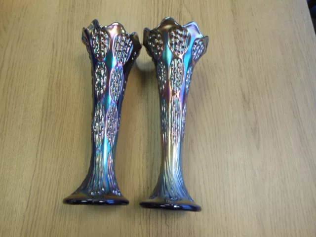 Two Carnival Glass Vases