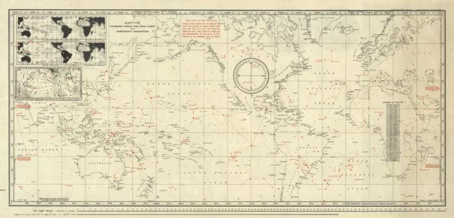 Nautical World and Star Chart Map Astronomy Wall Art Poster Vintage History