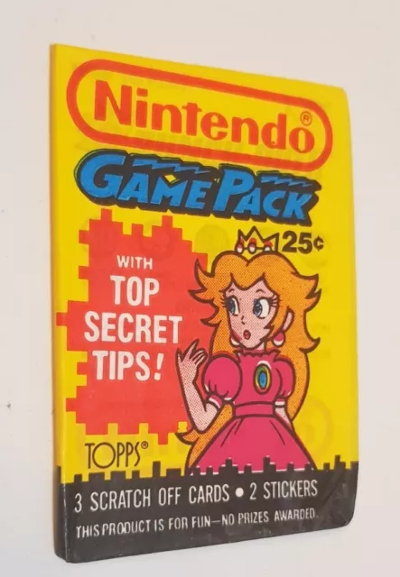 1989 Topps Nintendo Game Pack Peach Sealed waxpack Scratch Off Cards Rare (#24)