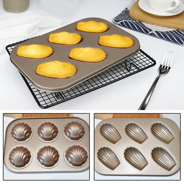 Molde de pastel acero al carbono 6 orificios plátano/cáscara recubierto antiadherente duradero P