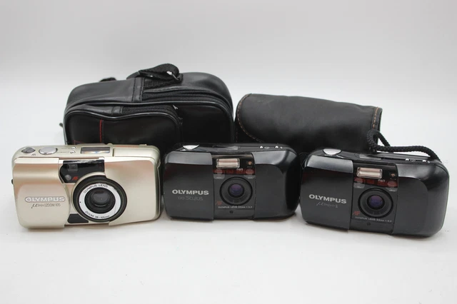3 x CÁMARAS DE PELÍCULA COMPACTAS Olympus Inc. Lápiz óptico, MJU Zoom 105, MJU 1 3 x CÁMARAS DE PELÍCULA COMPACTAS Olympus Inc. Lápiz óptico, MJU Zoom 105, MJU 1