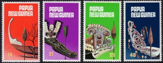 1979 PNG Papua New Guinea Prows And Paddles Set Of 4 Mint Never Hinged, Clean