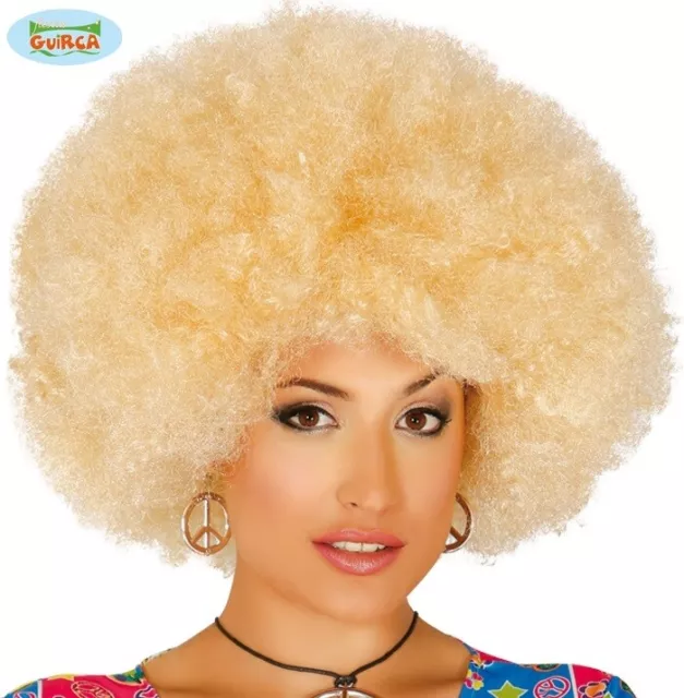 1960s 1970s Jumbo Afro Fancy Dress Wig Blonde Disco afro 1980s wig fg