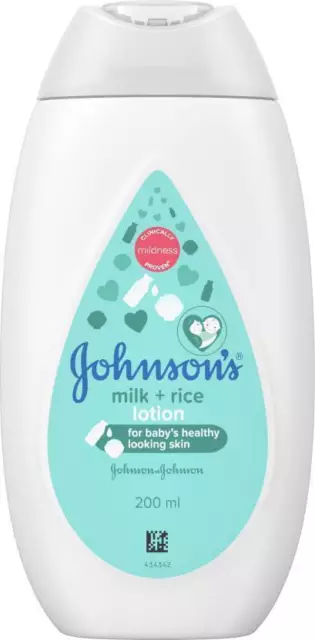 Johnson's Baby Lait et Riz Lotion pour Bébé 200 ml