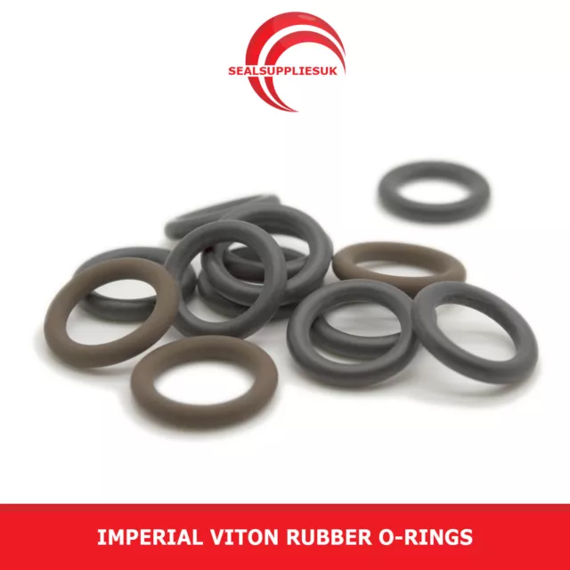 Imperial Viton Rubber FKM O Rings 2.62mm C/Section BS103-BS171 (2.06-20.87mm ID)