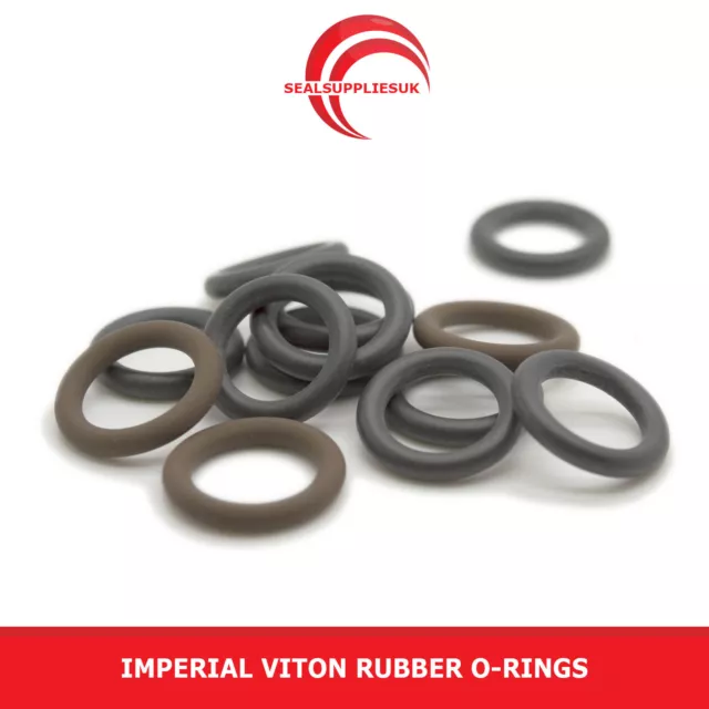 Imperial Viton Rubber FKM O Rings 3.53mm C/Section BS202-BS844 (5.94-171.05mmID)