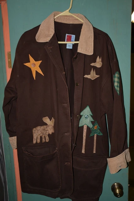 Vintage Amazing Sun Belt Denim Woman’s Jacket Size Large Animal Design