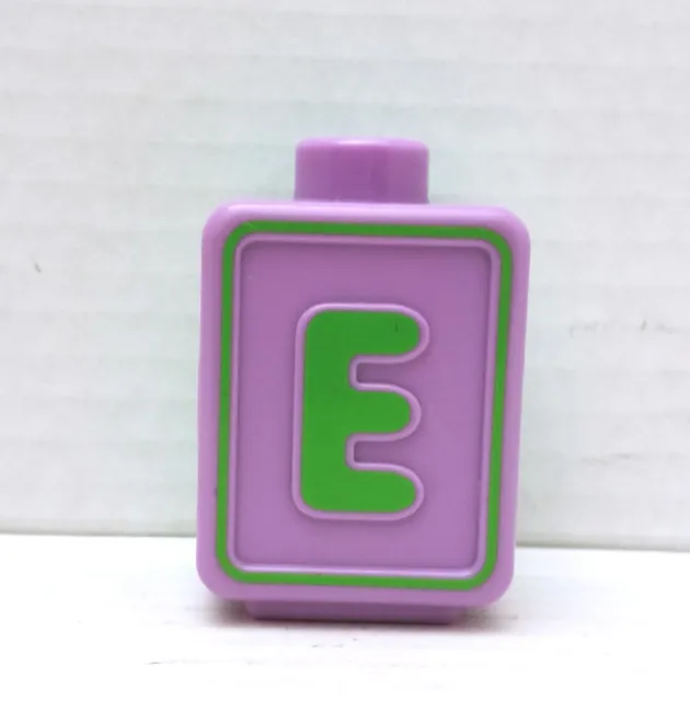 VTech Alphabet Activity Cube Replacement 2 Side E V Blue Purple Letter Block