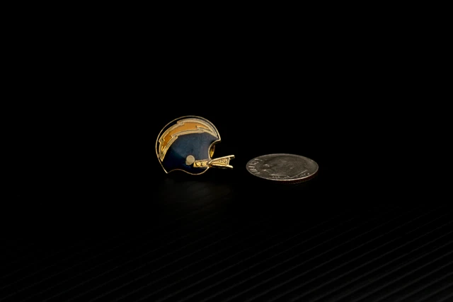 SAN DIEGO CHARGERS VINTAGE 1980's NFL HELMET Enamel LAPEL PIN ~ NEW / OLD STOCK