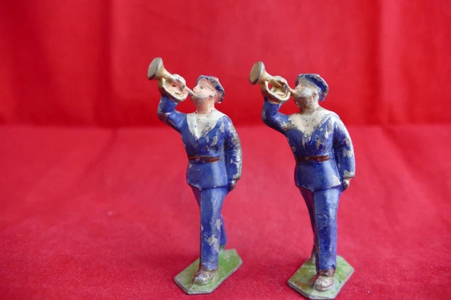 Plomb creux 4 Marins - Soldat plomb creux Marine Française WWI - 65mm