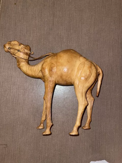 Handmade Paper Mache Camel Statue Sculpture 12”x15”