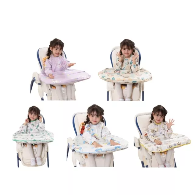 Coverall Long Sleeve Weaning Bibs Waterproof Bibs Fully Cover to Baby Highchair