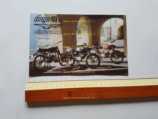 MOTO GUZZI Dingo 50 GT - SUPER - CROSS 1967 depliant originale ITALIANO