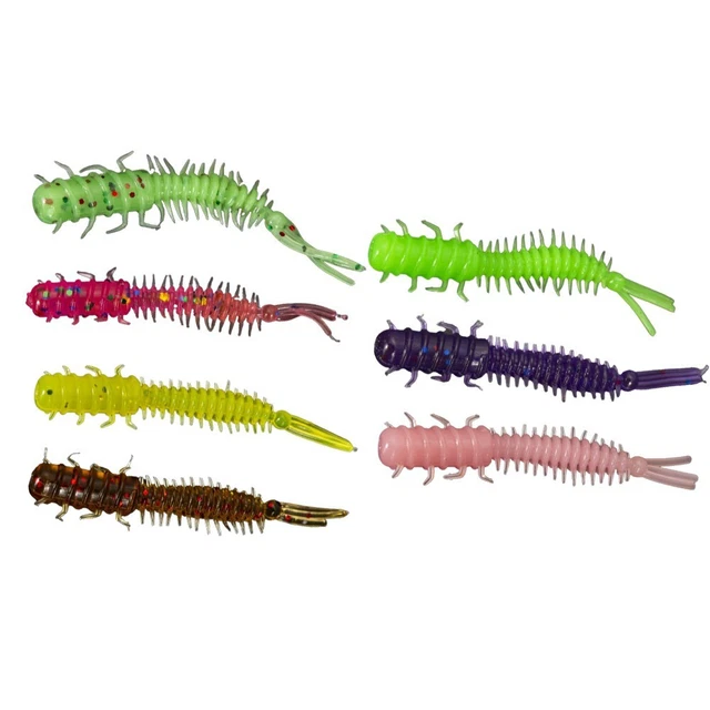 Leurres Souples Pêche Jaune/rouge Flottant Submersible - Lot De 50