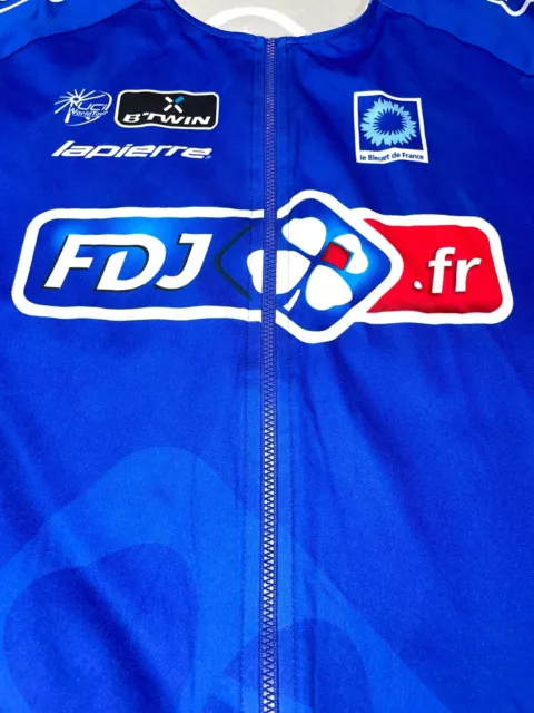 Maillot vélo cyclisme vintage FDJ Btwin Lapierre 3