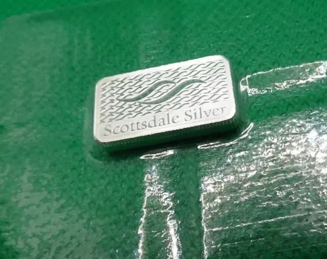 RARE SCOTTSDALE BULLION_ 5 Gram Solid .999 Fine Silver! Rare Bar Size_Very HTTF! 3
