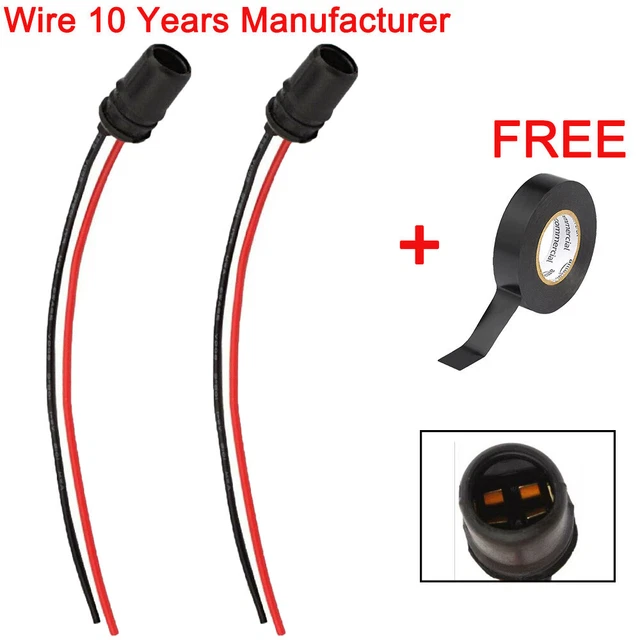W5W Universal Pigtail Wire Female Socket Harness Front Side Marker Light Bulb E